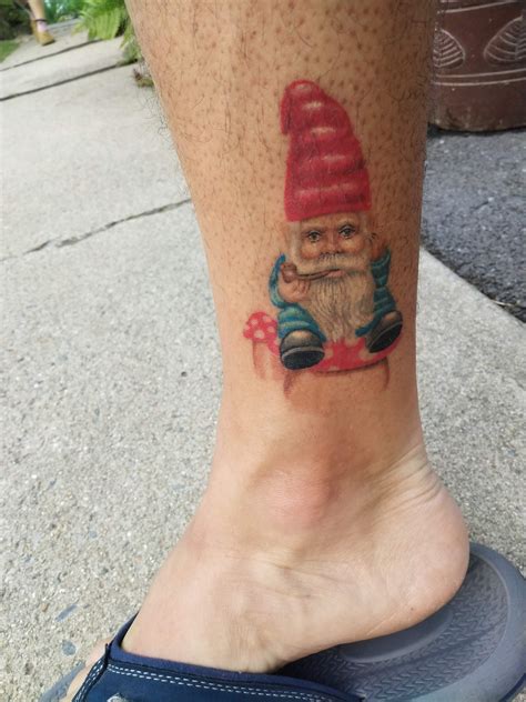 My Sweet Gnome Tattoo Done By Mike Muldowney Skintonz In Lancaster Pa