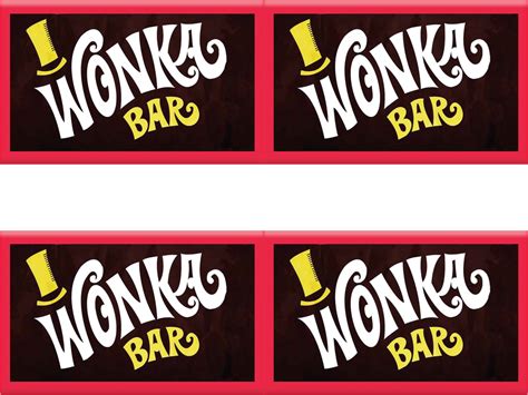 Print Free Printable Wonka Bar Wrapper Template