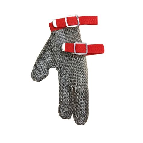 Three Finger Textile Belt Stainless Steel Metal Mesh Safety Butcher