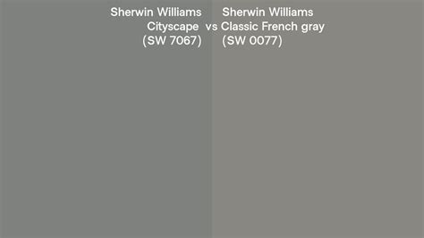 Sherwin Williams Cityscape Vs Classic French Gray Side By Side Comparison