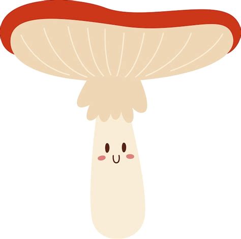 Premium Vector Mushroom Character Happy