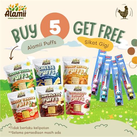 Jual Alamii Food Puff Healthy Snack Anak Cemilan Biskuit Mpasi Bayi