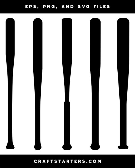 Baseball Bat Silhouette Clip Art