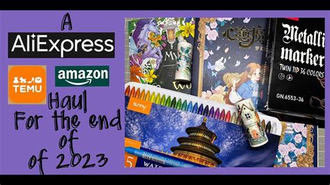 Ali Express Temu And Amazon Haul For The End Of 2023 Adult Colouring