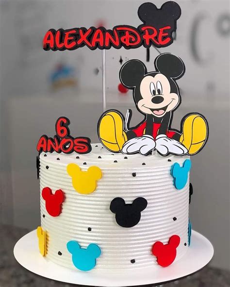 Pin de Denise Canabrava em 1 Topo bolo Mickey e Minnie Aniversário