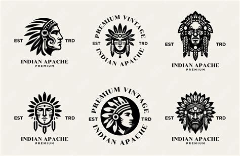 Indian Apache Tribe Logo Icon Design Premium Ai Generated Vector