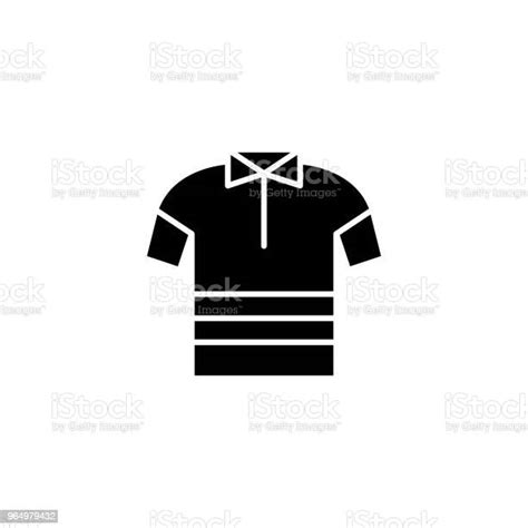 Polo Shirt Black Icon Concept Polo Shirt Flat Vector Symbol Sign