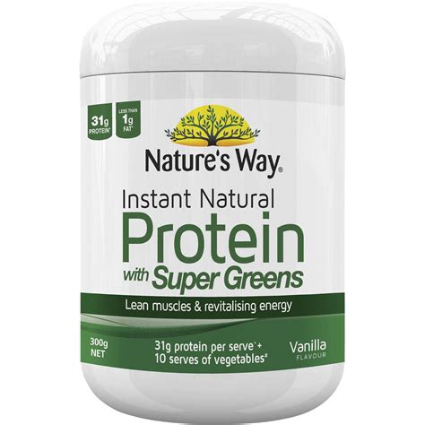 Nature S Way Instant Natural Protein Super Greens 300g Woolworths