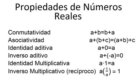 Numeros Reales Y Sus Propiedades Definicion Ejemplos Ejercicios The