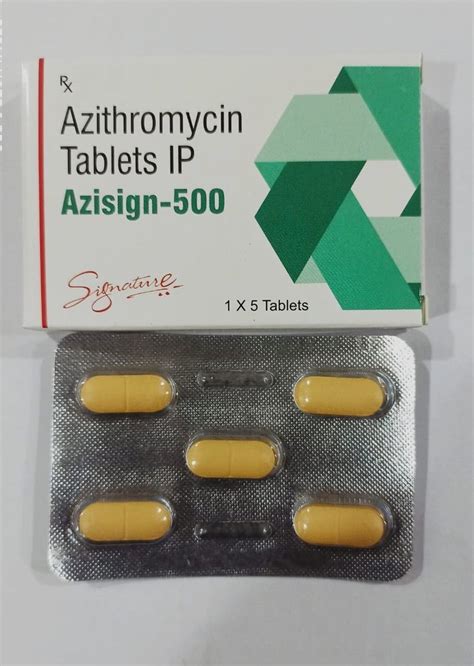 Azisign 500 Azithromycin 500 Mg Tablets At Rs 100 Strip Of 5 Tablets In