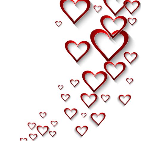 Valentines Day Heart Wallpaper Vector Hearts Background Png Download