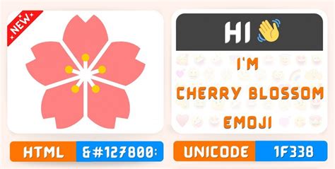 Cherry Blossom Emoji Copy Paste Meaning Unicode