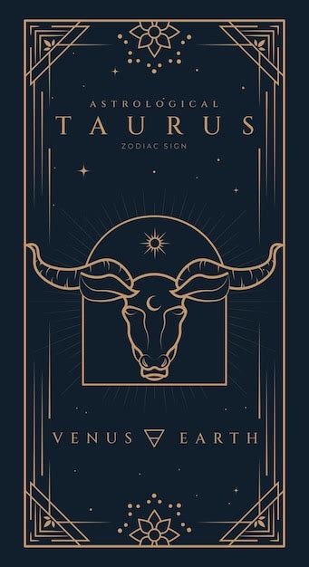 Premium Vector Taurus Signs Symbol Zodiac Illustration