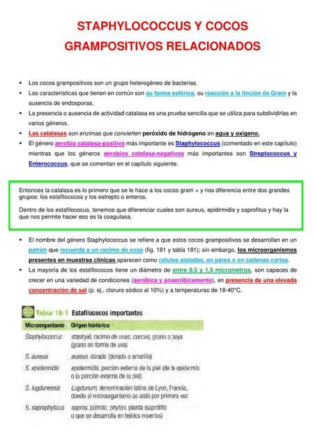 Staphylococcus Y Cocos Grampositivos Relacionados Annette Melissa