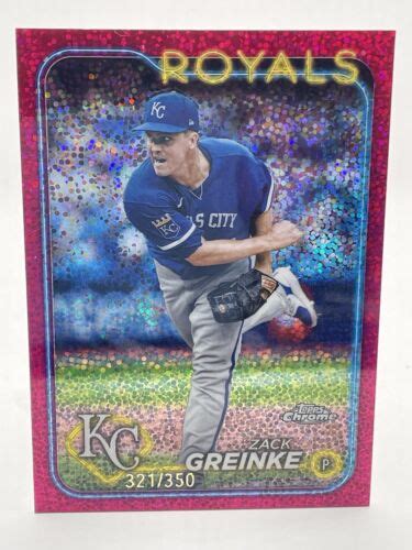 Zack Greinke 2024 Topps Chrome Pink Refractor 350 202 Kansas City