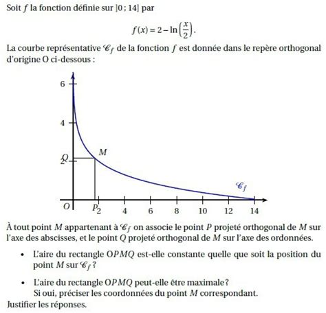 Terminale S Exercices De Bac Corrig S Fonction Ln Logarithme