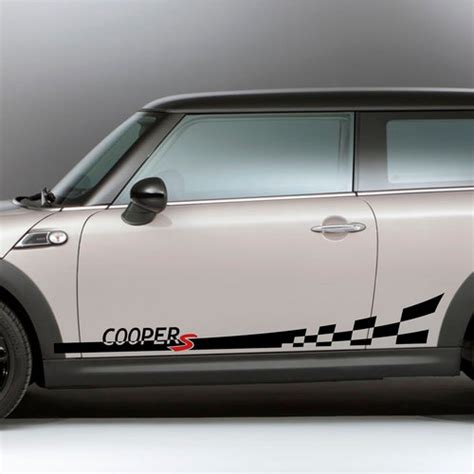 Mini Cooper 2pcs Side Stripe Body Decal Vinyl Graphics Etsy