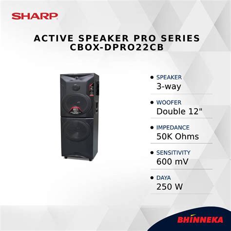 Sharp Active Speaker Pro Series Cbox Dpro22cb