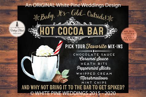 Printable Hot Cocoa Bar Web Hot Cocoa Bar Printables