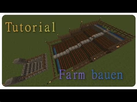 Minecraft Tutorial Halbautomatische Weizenfarm HD Deusch YouTube