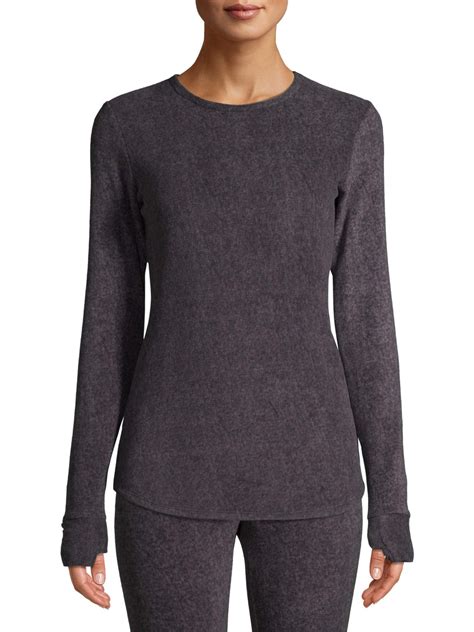 Climateright By Cuddl Duds Stretch Fleece Women S Long Sleeve Crew Neck