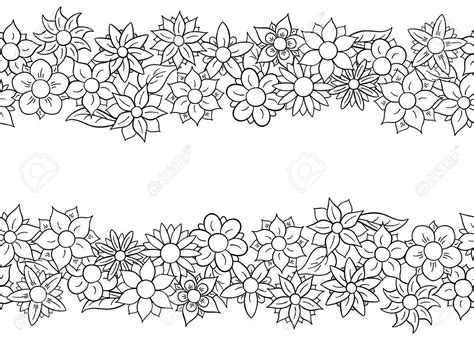Flores Para Colorear Bordes Imagui Clip Art Borders Paper Template | My ...