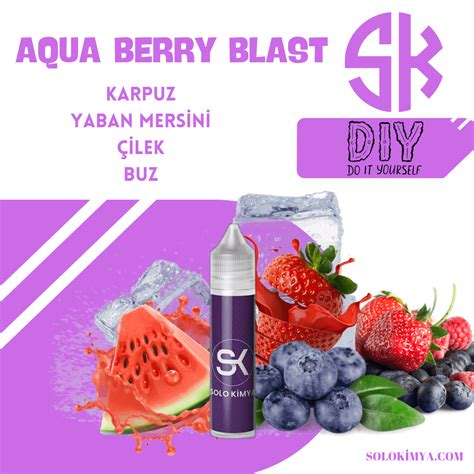 Aqua Berry Blast 30 60 100 ML Dıy Kit Aroma SoloKimya Aroma Marketi