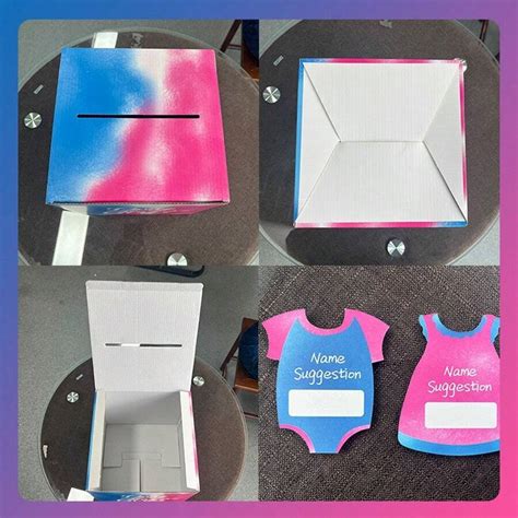 Gender Reveal Voting Box Including Voting Cards For Baby Shower