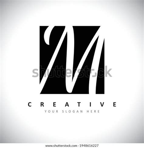 Letter M Logo Black White Letters Stock Vector (Royalty Free) 1948616227 | Shutterstock