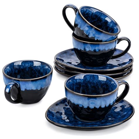 Vancasso Starry Blue Ceramiczna Fili Anka Do Kawy I Zestaw Z Fili Ank I