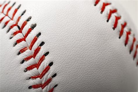 Baseball Stitches Close Up Stock Photo Image Of Macro 11240372