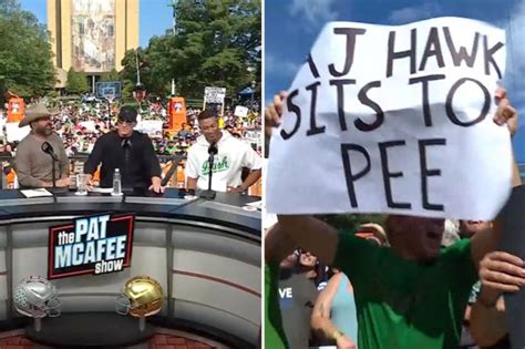 Pat Mcafee Show Live Tv Broadcast Interrupted As Wild Fan Sign About