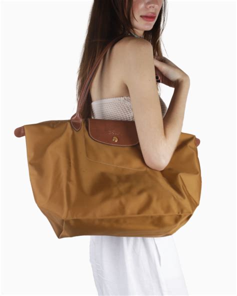 Bolsa Longchamp Original Le Pliage L Marrom Feminina