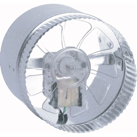 Suncourt Inductor In Line Duct Fan 6 In Dia Galvanized Steel Axial Duct