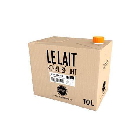 Lait UHT demi écrémé BIO des Limousins 10L Laiterie Les Fayes