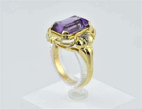 Ring Amethyst K Gelbgold Diamanten Zus Ct Juwelier