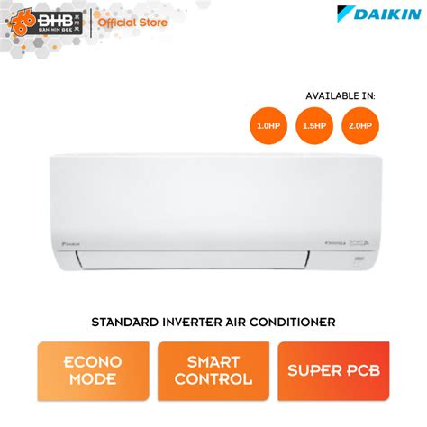 Daikin Standard Inverter Air Conditioner Ftkf R32 4star Rating 1 0hp 1