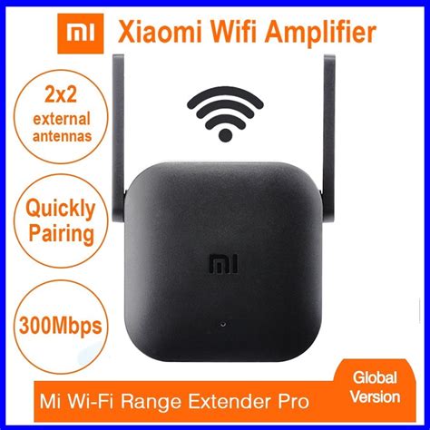 Xiaomi Mi Wifi Repeater Pro With Antenna Booster Amplifier Black R