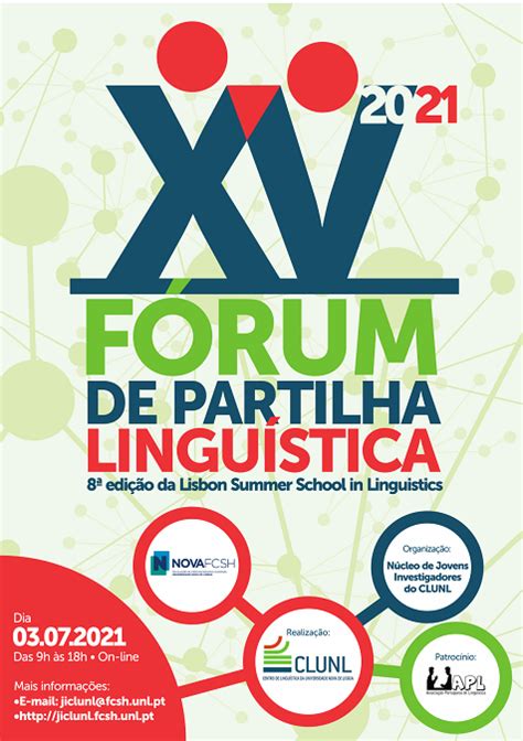 XV 21 Fórum de Partilha Linguística Núcleo de Jovens Investigadores