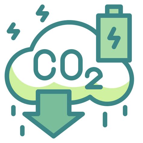 Carbon Dioxide Free Ecology And Environment Icons