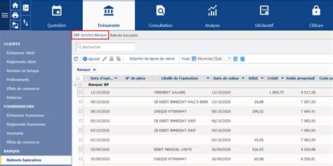 Importer Des Relev S Bancaires Avec Ebp Synchro Banque Dans Ebp