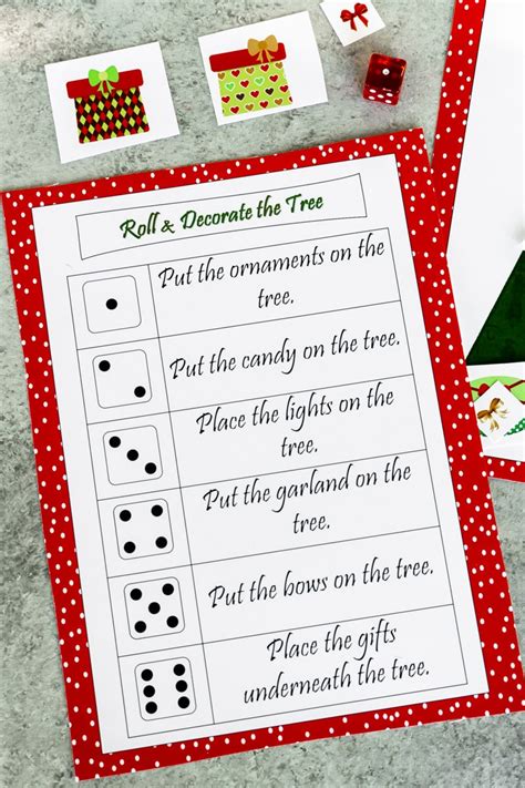 Free Printable Roll A Christmas Tree Dice Game Realsimple