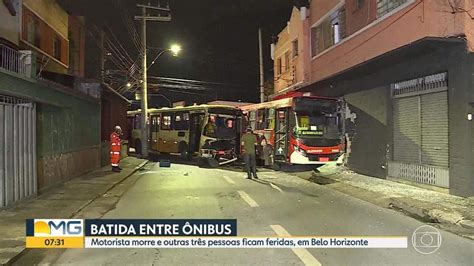 Acidente entre dois ônibus deixa um morto e três feridos em BH Minas