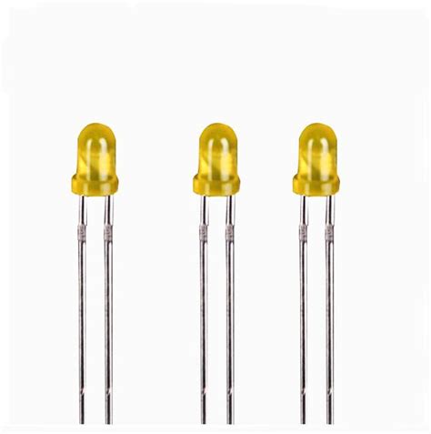 3mm Yellow LED Diode LED Diode F3 Round Yellow Diffused LED China 3mm