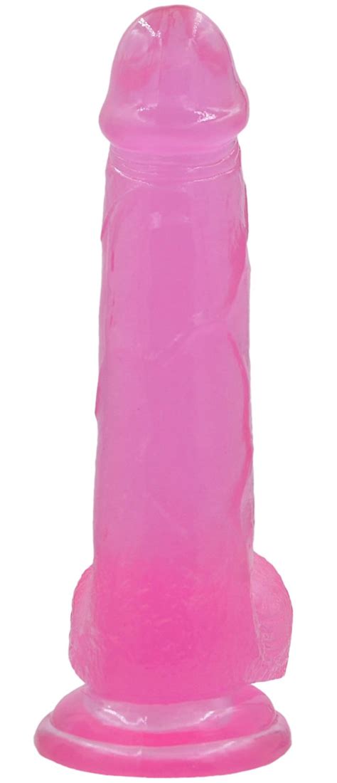 20 CM Jel Dokulu Yumuşak Dildo Penis Jelly Studs Crystal Dildo Large