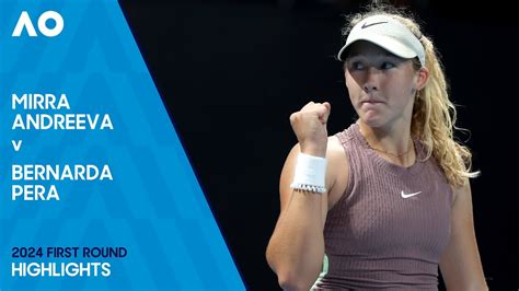 Mirra Andreeva V Bernarda Pera Highlights Australian Open First