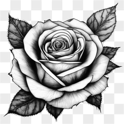 T L Charger Dessin De Rose En Noir Et Blanc Design De Tatouage