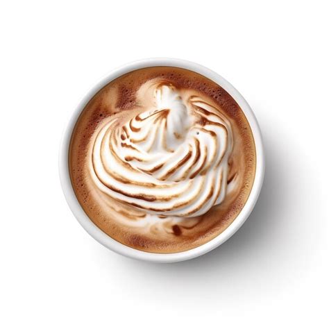 Coffee Hot Chocolate On White Background Premium AI Generated Image