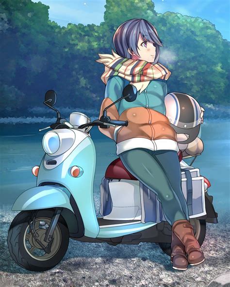 Scooters Anime Motorcycle Days Manga Scooter Girl Anime Scenery