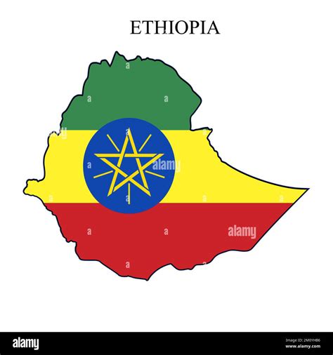 Ethiopia Map Vector Illustration Global Economy Famous Country